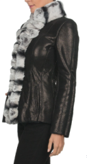 Kürk Ceket. Model No:6082_RR_BLACK
